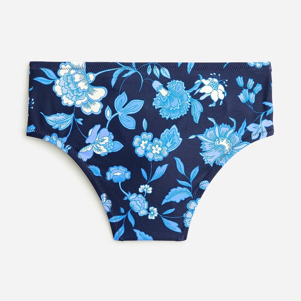 NWT J. Crew High Rise Bikini Bottom in Midnight Blue Floral Plus Size XXL NEW